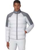 Calvin Klein Mixed Media Puffer Jacket - Lyst
