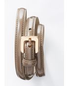 Ann Taylor Leather Skinny Belt - Lyst