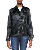Jason Wu Satin Finish Motorcycle Jacket - Lyst