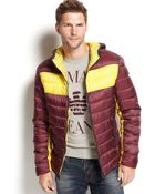 Armani Jeans Reversible Colorblocked Puffy Jacket - Lyst