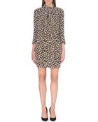 Sandro Graphic-Print Crepe Dress - Lyst
