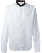 Valentino Band Collar Shirt - Lyst