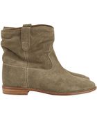Isabel Marant Crisi Suede Wedge Boot - Lyst