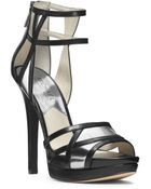 Michael Kors Jaida Leather Cutout Sandal - Lyst