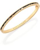 Eddie Borgo Crystal & Enamel Bangle Bracelet/Goldtone - Lyst