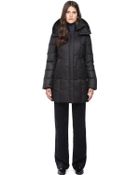 SOIA & KYO Alois-Sp Black Down Coat With Hood - Lyst
