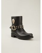 Philipp Plein Studded Biker Boots - Lyst