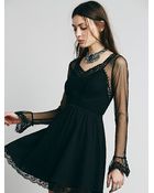 Free People Long Sleeved Victorian Mini - Lyst