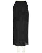 River Island Black Pleated Maxi Skirt - Lyst