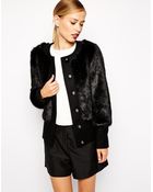 Ted Baker Coat In Faux Fur - Lyst