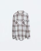 Zara Checked Shirt - Lyst