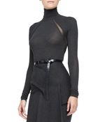 Donna Karan New York Long-Sleeve Turtleneck Bodysuit - Lyst