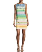 Missoni Mixed Broken-Stripe Shift Dress - Lyst