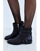 Dolce Vita Kiera Belted Moto Leather Ankle Boot - Lyst