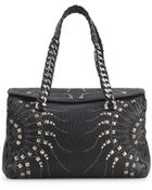 Roberto Cavalli Small Regina Studded Satchel - Lyst