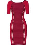 Hervé Léger Cutout Bandage Dress - Lyst