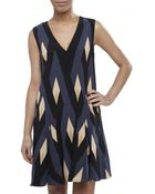 Marc By Marc Jacobs Silk Diamond Flame Party Dress - Lyst