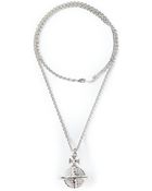 Vivienne Westwood Mini Orb Crystal Embellished Necklace - Lyst