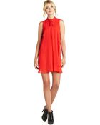 BCBGeneration High Neck Pleated Dress - Lyst
