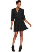 Rachel Rachel Roy Long-Sleeve Faux-Wrap Flared Dress - Lyst