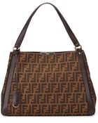 Fendi Zucca Double-Handle Shoulder Bag - Lyst