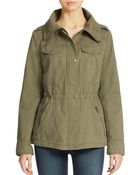 Guess Cotton Anorak Coat - Lyst