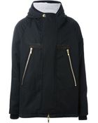 Moncler Gamme Bleu Hooded Coat - Lyst