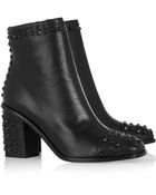 Alexander McQueen Studded Leather Ankle Boots - Lyst