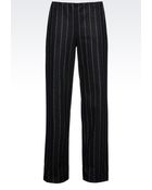 Emporio Armani Runway Palazzo Pants In Stretch Pinstripe - Lyst