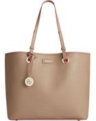 DKNY Saffiano Leather Shopper - Lyst