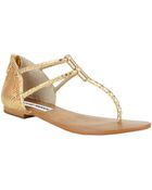 Steve Madden Rantt Faux Leather Thong Sandals - Lyst