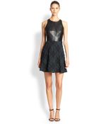 Bailey 44 Mixed-Media Plaid Dress - Lyst