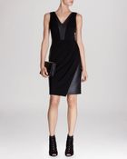Karen Millen Dress - Jersey & Faux Leather - Lyst