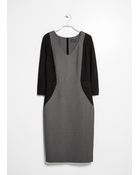Violeta By Mango Bicolor Ponte Dress - Lyst