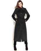 Calvin Klein Wool-Blend Belted Maxi Walker Coat - Lyst