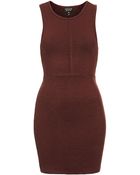 Topshop Seamed Bodycon Tunic - Lyst