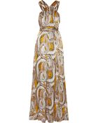 Issa Printed Silk-Satin Maxi Dress - Lyst