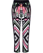 River Island Black Abstract Print Jogger Trousers - Lyst