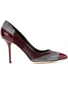 Dolce & Gabbana Bellucci Leather Pumps With Snakeskin - Lyst