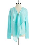 Calvin Klein Long Sleeved Flyaway Top - Lyst