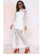 Nasty Gal Reverse Lace Lady Maxi Dress - Lyst