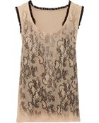 Valentino Lace-Print Cotton-Blend Top - Lyst