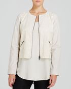 Eileen Fisher Short Jacquard Jacket - Lyst