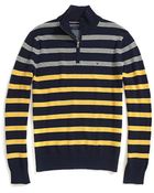 Tommy Hilfiger Stripe Half Zip Sweater - Lyst