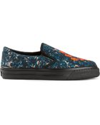 Marcelo Burlon Printed Slip-On Sneakers - Lyst