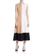 Michael Kors Colorblock Double-Face Stretch Wool Dress - Lyst
