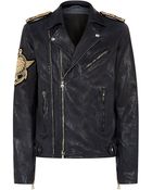 Balmain Double Zipped Biker Jacket - Lyst