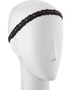 Deepa Gurnani Beaded Oval Head Band Black - Lyst