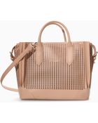 Zara Shopper With Cutouts And Compartments - Lyst