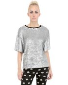 American Retro Gloria Sequined Stretch Viscose Top - Lyst